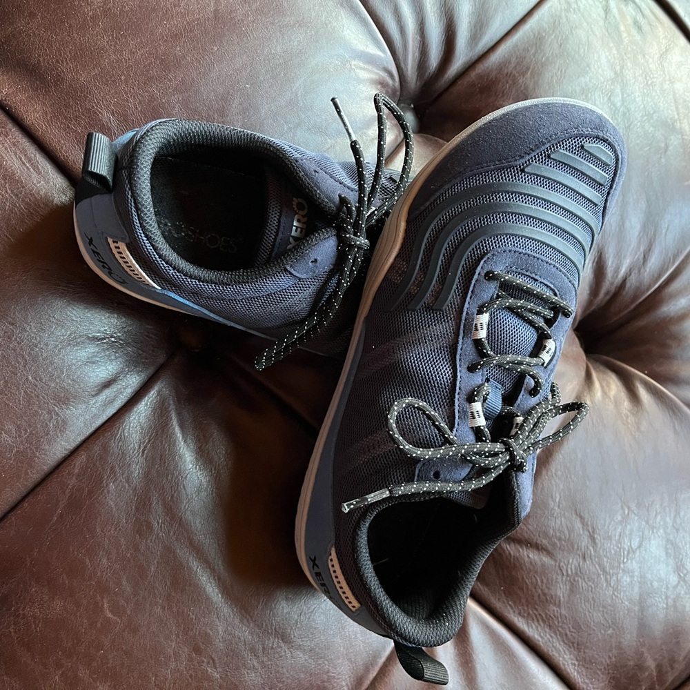 Blue and Black Sneakers with a sleek design and padded tongue